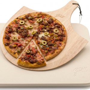 Pizza stone and spatula